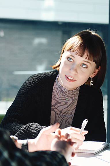 Student doing homework