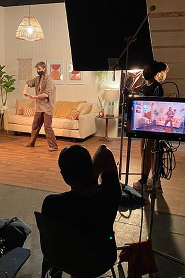 On the set of student dance film Alone Together