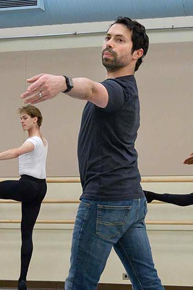 Ilya Kozadayev teaching a ballet class