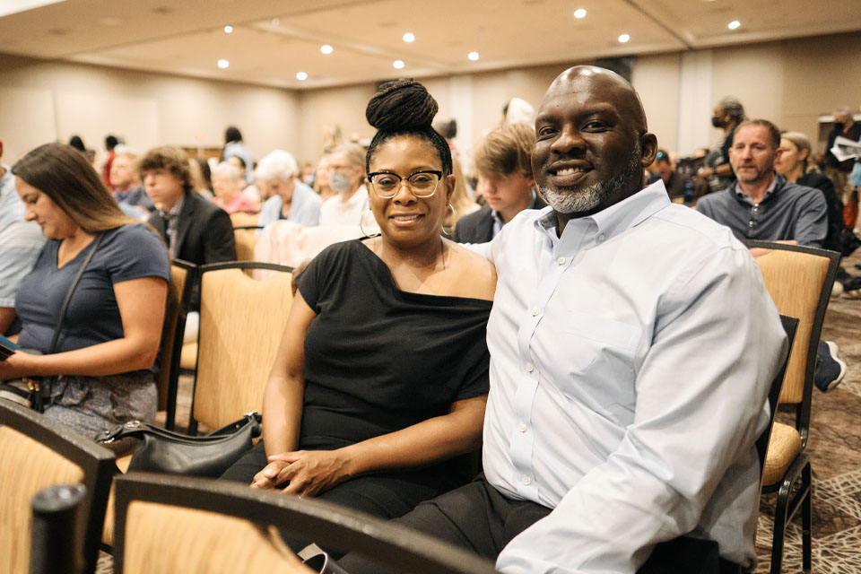 Guests sitting at UNCSA commencment