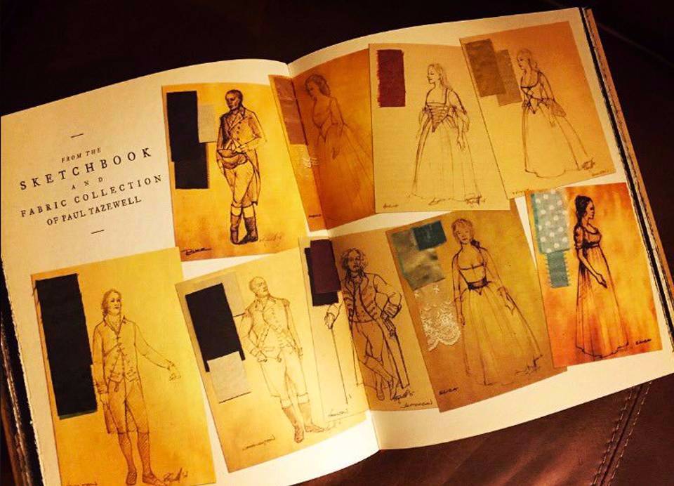 Tazewell's design sketches from the book "Hamilton: The Revolution"