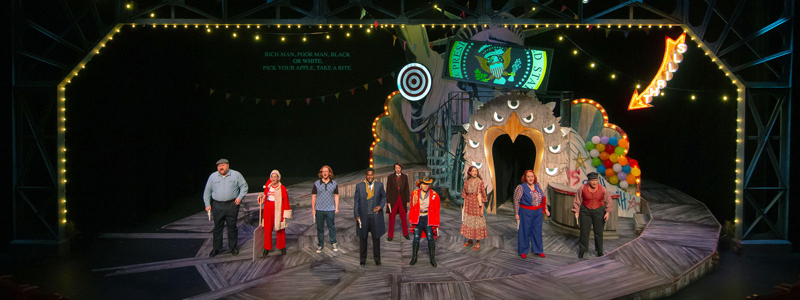 Jayme Mellema's Stage Design of Assassin's at NC State University. / Photo courtesy of Mellema