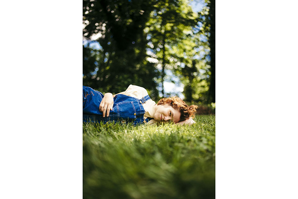 Ticket lying in a field of grass