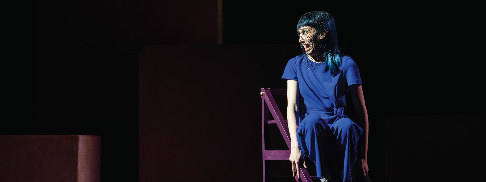 Student in a production of "Coriolanus"