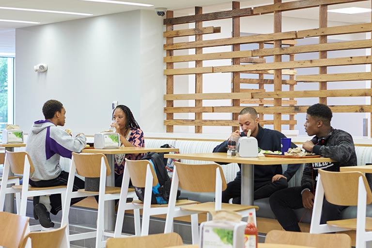 Students in Dining Hall