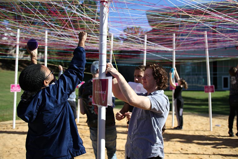 Students in a UNITY campus event