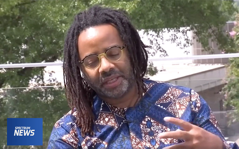 Screenshot of interview on Spectrum News