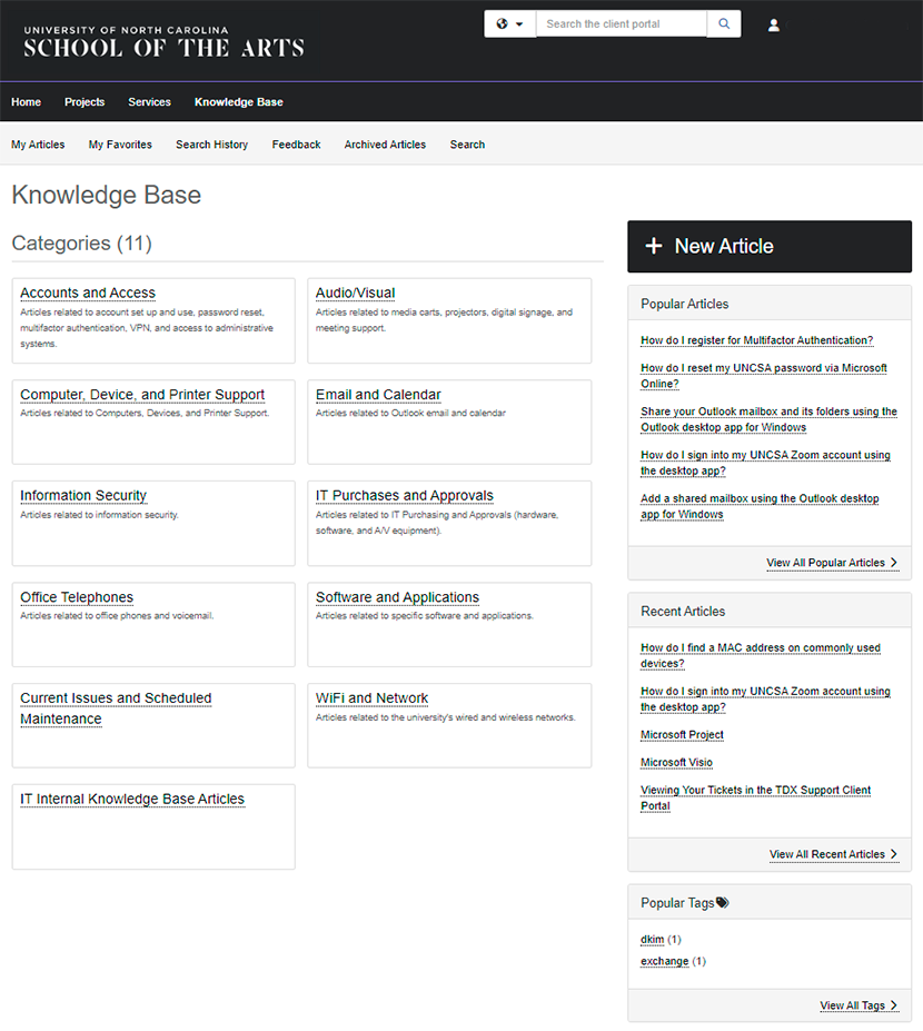 Knowledge Base organization