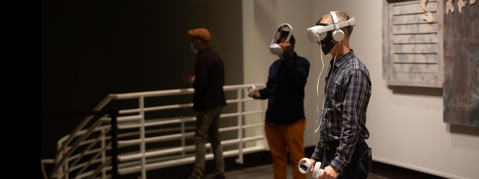 People with VR headsets at METL premiere