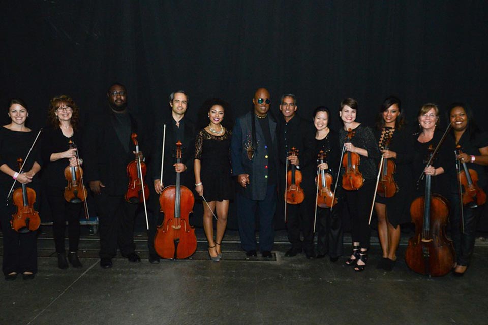 Jessica McJunkins performed with Stevie Wonder.