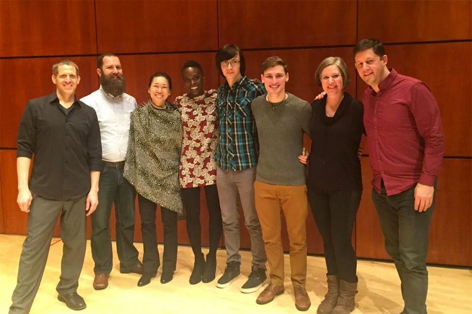 Eighth Blackbird with students