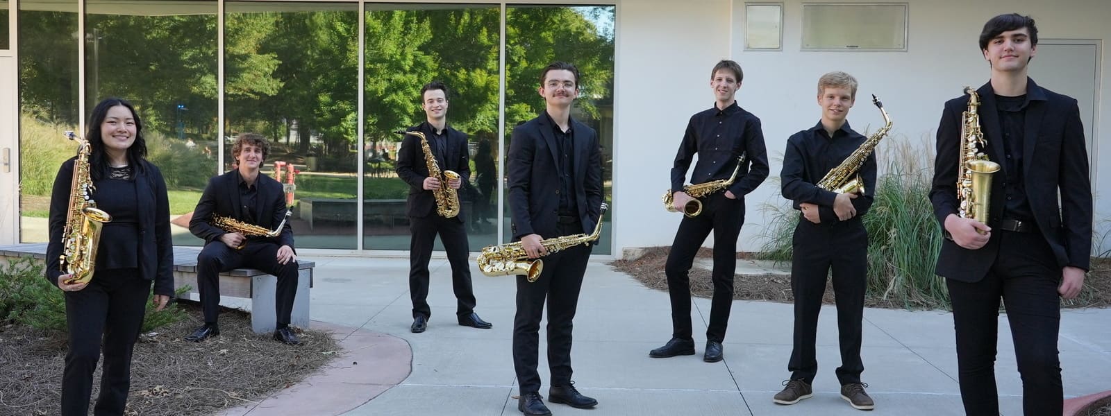 Saxophone studio group photo