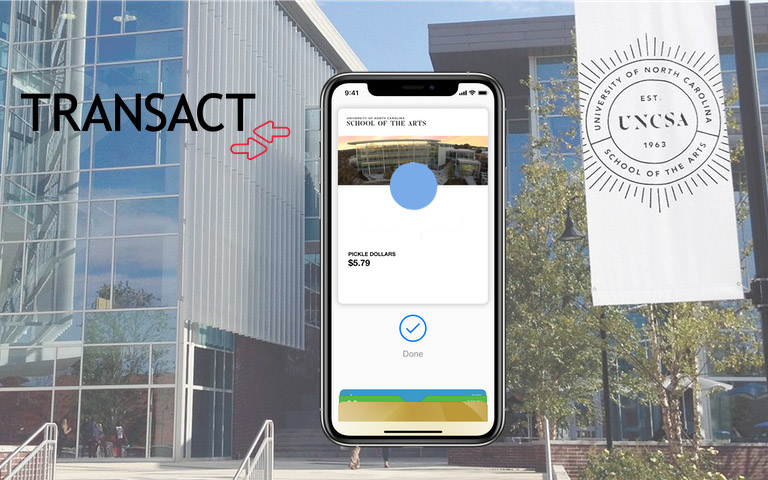 cell phonw with mobile credentials displaying