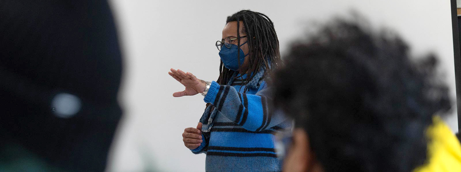 Reagan Mitchell in the classroom