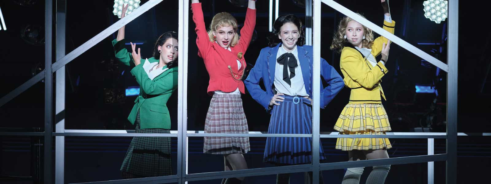 Students in costume for "Heathers"